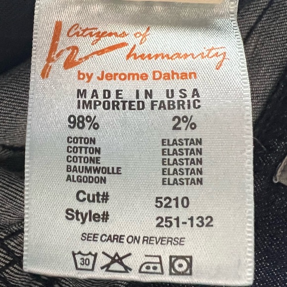 Citizens of Humanity, Hutton # 251 stretch hi-rise wide leg darker wash size 28. - Picture 8 of 13